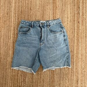 Cotton On Light Blue High Straight Bermuda Jeans